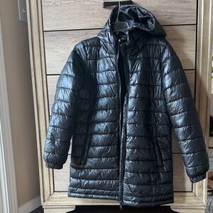Black Puffer Jacket with Hood